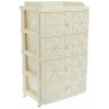 Мини фото Комод пластиковый 4-х секционный 425х560х925 мм широкий слонова кость Лаура Альтернатива