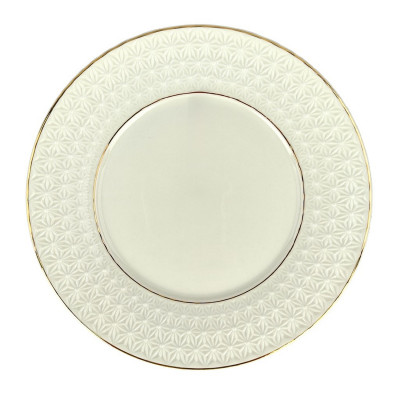 Тарелка керамическая обеденная 21 см Снежная королева круг Коралл