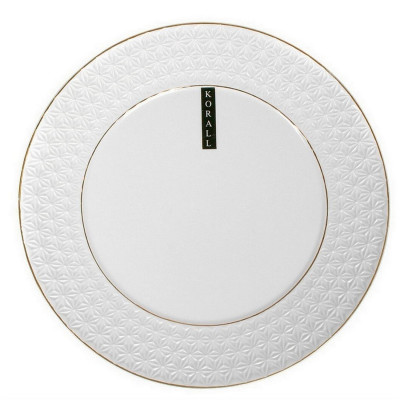 Блюдо керамическое  25,4 см круглое Снежная королева круг Коралл