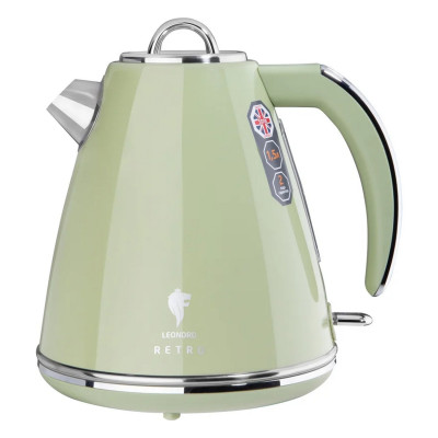 Чайник пластиковый электрический 1,5 л 2,2 кВт зеленый LE-1906/2 Retro Leonord (1/6).