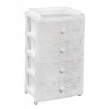 Мини фото Комод пластиковый 4-х секционный 425х560х925 мм широкий белый Лаура Альтернатива