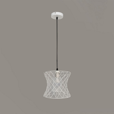 Люстра кухонная 1 плафон 25*80 см Е27 60Вт 4м2 плафон металл белый Baizheng