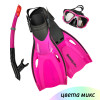 Мини фото Набор для плавания от 14 лет маска трубка ласты размер 37-41 ассорти Bestway