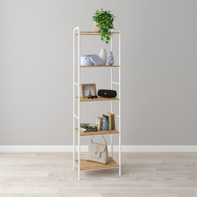 Стеллаж металлический 5-х ярусный 45,5х30х155,5 см белый Валенсия 15W ЗМИ