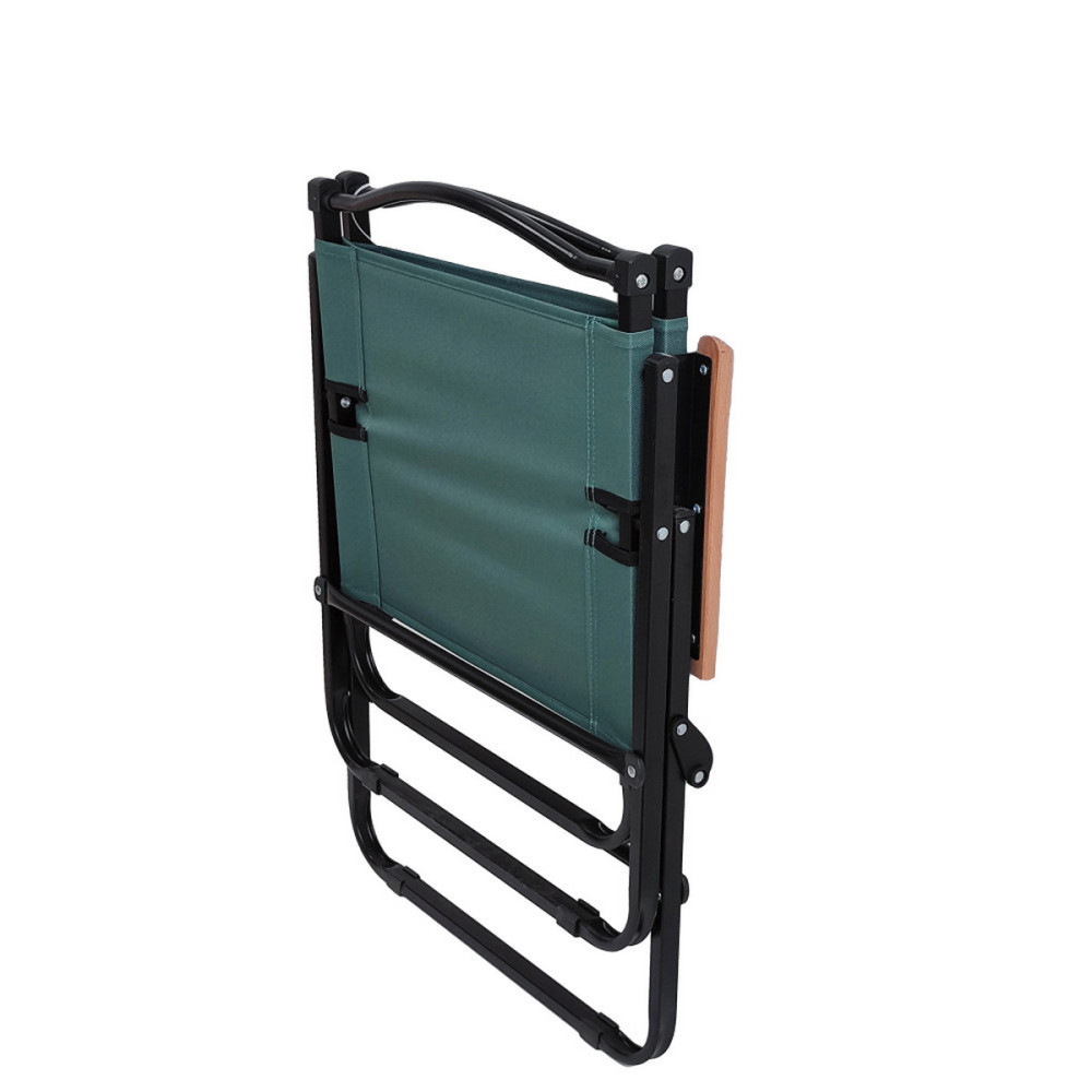 Стул со спинкой туристический складной 550х530х790 мм нагрузка 120 кг зеленый Baizheng