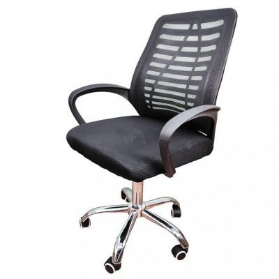 Кресло офисное 64*88 см до 120 кг сетка черный Baizheng