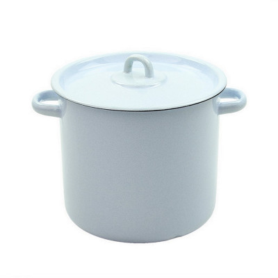 Кастрюля эмалированная 5,5 л петля серо-голубой Стальэмаль