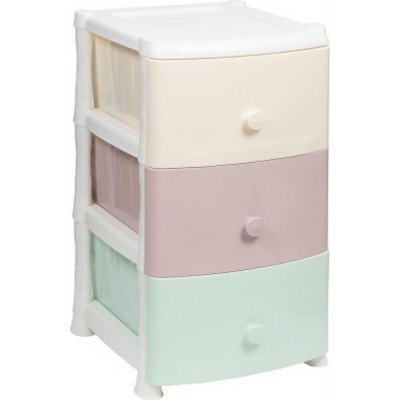 Комод пластиковый 3-х секционный 390*470*730 мм микс Junior Виолет Комод пластиковый 3-х секционный 390*470*730 мм микс Junior Виолет
