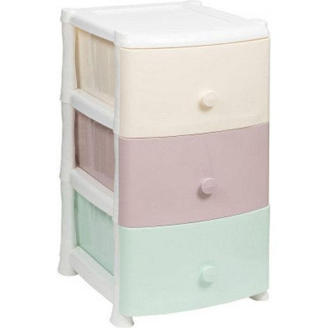 Комод пластиковый 3-х секционный 390*470*730 мм микс Junior Violet