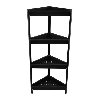 Этажерка пластиковая угловая 4-х ярусная серый Vikea Violet