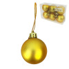 Мини фото Набор пластиковых шаров d-4 см 6 шт золотой Матовый Серпантин