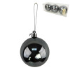Мини фото Набор пластиковых шаров d-6 см 3 шт графит Глянец Серпантин