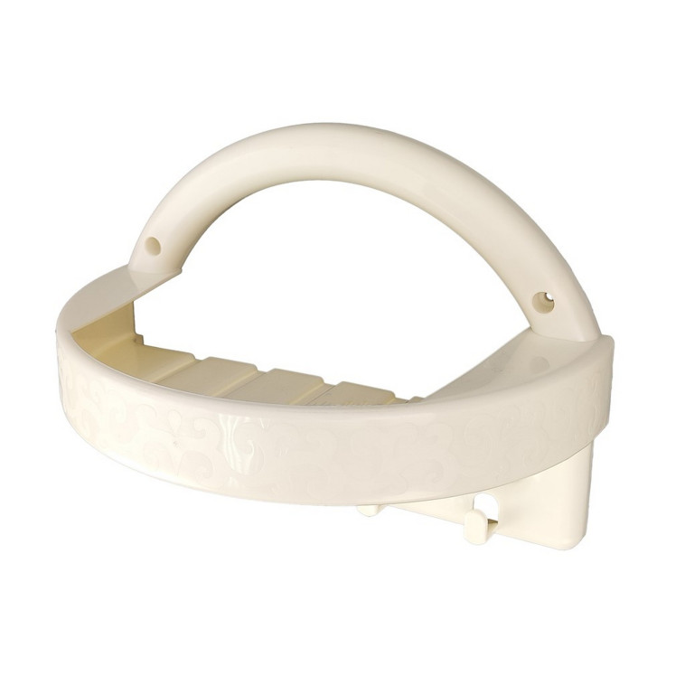 Полка пластиковая для ванной 27,4х14х19,5 см универсальная слоновая кость Berossi