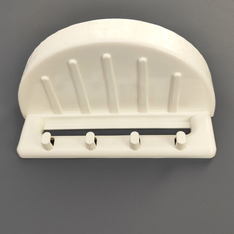 Cнимок Полка пластиковая для ванной 27,4х14х19,5 см универсальная слоновая кость Berossi