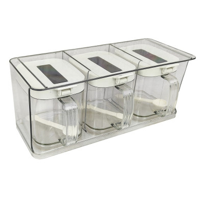 Органайзер пластиковый для кухни 26х12,5х11,6 см подвес самоклеящ с контейнерами Baizheng