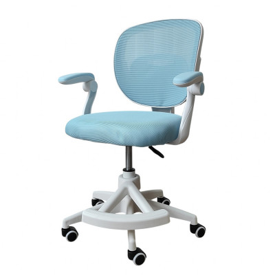 Стул металлический детский 88*51*42 см мягкое сиденье подставка для ног голубой Baizheng