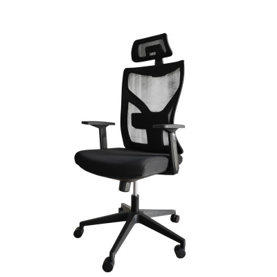 Кресло офисное 119*63*43 см до 150 кг механизм качания полиэстер черный Baizheng