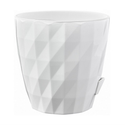 Кашпо пластиковое  3 л белый белая вставка Соло Ruby Bmc