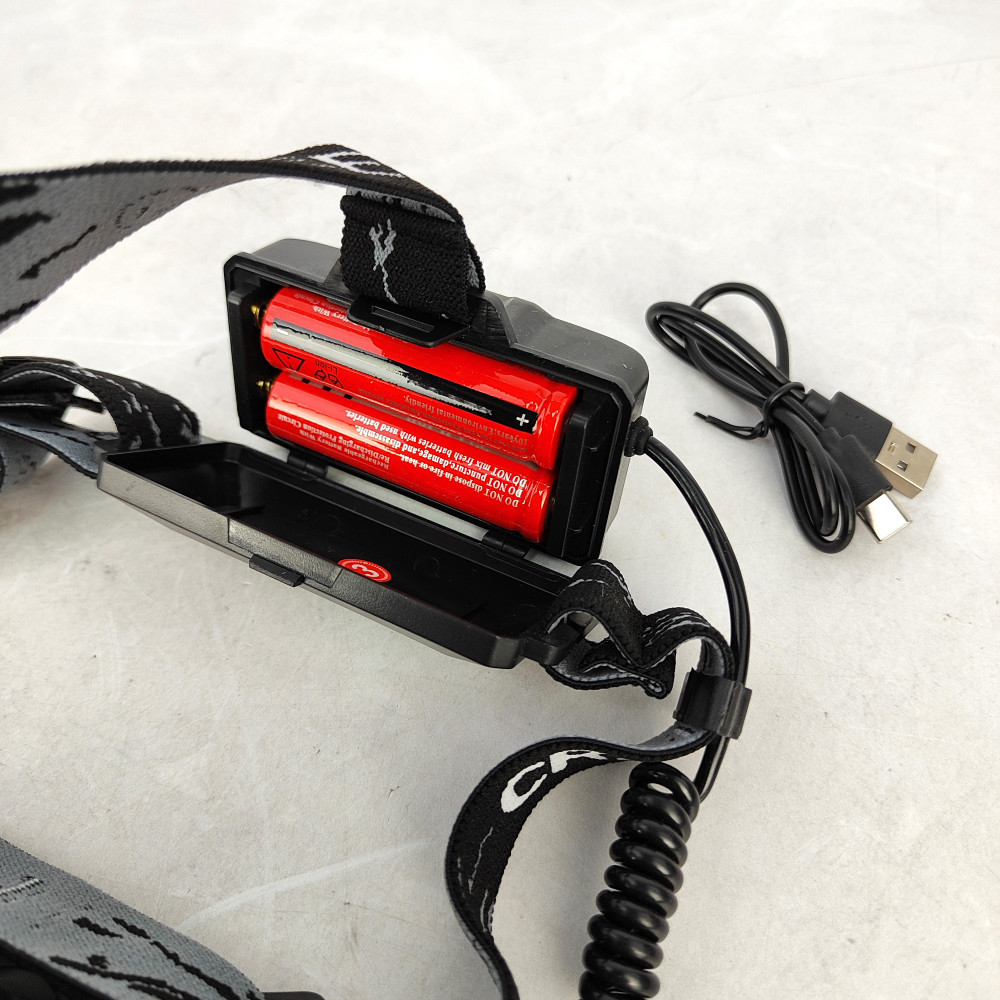 Фонарь налобный 5,6*4 см 1600 мАч USB аккум вращающаяся фокусировка 4 режима BZ-80 Baizheng