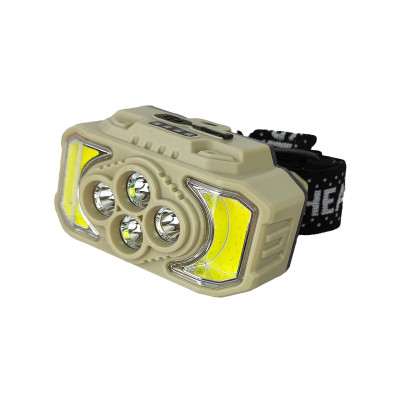 Фонарь налобный 8,5*5,2 см 2400 мАч USB аккум телескоп фокусировка 3 режима HX Baizheng