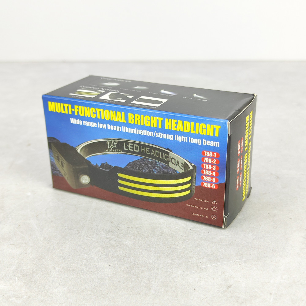 Фонарь налобный 29,2*3,1*3,5 см USB светодиодный BZ-788 Baizheng