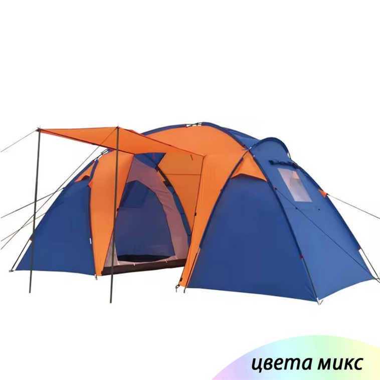 Палатка 4-х местная 450х220х200 см микс Baizheng
