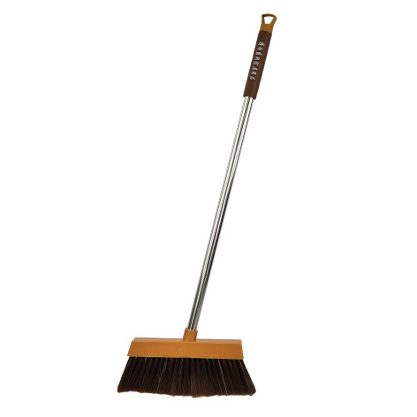 Веник пластиковый 34х85 см черенок пластик микс Baizheng