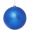 Мини фото Шар пластиковый d- 20 см синий Глиттер Серпантин