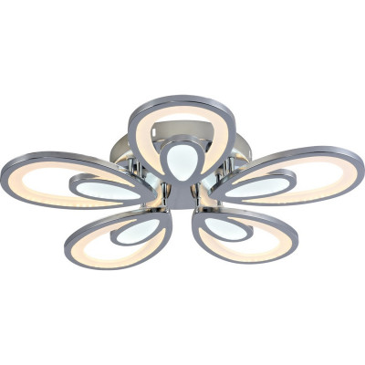 Люстра светодиодная 5 плафонов 57*8,5см 150Вт 7650LM 55м2 3 цвета пульт хром Baizheng Люстра светодиодная 5 плафонов 57*8,5см 150Вт 7650LM 55м2 3 цвета пульт хром Baizheng