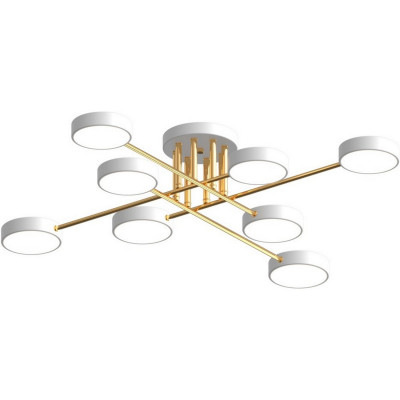 Люстра светодиодная 8 плафонов 86*14см 90Вт 4320LM 40м2 3 цвета металл белый золото Baizheng Люстра светодиодная 8 плафонов 86*14см 90Вт 4320LM 40м2 3 цвета металл белый золото Baizheng