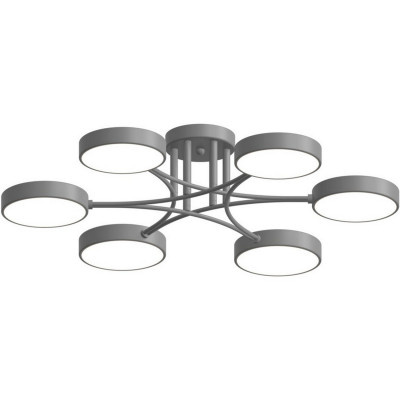 Люстра светодиодная 6 плафонов 69*15 см 108Вт 4860LM 45 м2 3 цвета металл серый Baizheng Люстра светодиодная 6 плафонов 69*15 см 108Вт 4860LM 45 м2 3 цвета металл серый Baizheng