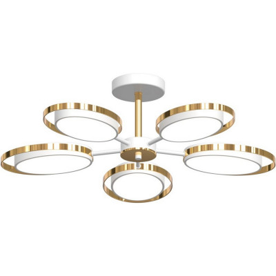 Люстра светодиодная 5 плафонов 64*18 см 90Вт 4050LM 40м2 3 цвета металл белый золото Baizheng Люстра светодиодная 5 плафонов 64*18 см 90Вт 4050LM 40м2 3 цвета металл белый золото Baizheng
