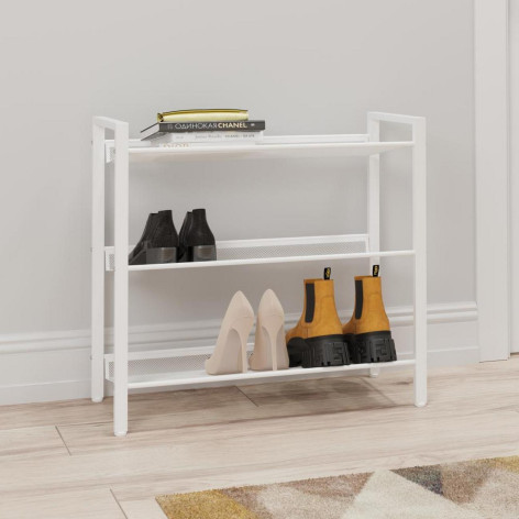 Подставка металлическая для обуви 3-х ярусная 67х27х61 см черный Торонто 23 ЗМИ