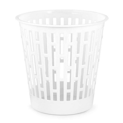 Корзина пластиковая для мусора  9 л 265х265х262 мм белый Матрица Альтернатива