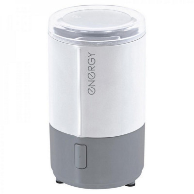 Кофемолка пластик 150 Вт 50 гр чаша ножки нержавеющая сталь импульс белый EN-107 Energy Кофемолка пластик 150 Вт 50 гр чаша ножки нержавеющая сталь импульс белый EN-107 Energy