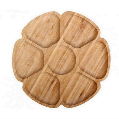 Менажница бамбуковая 250х17 мм 7-и секционная Цветок Коралл Менажница бамбуковая 250х17 мм 7-и секционная Цветок Коралл