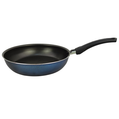 Сковорода алюминиевая 24 см съемная ручка синий Сатин Калитва
