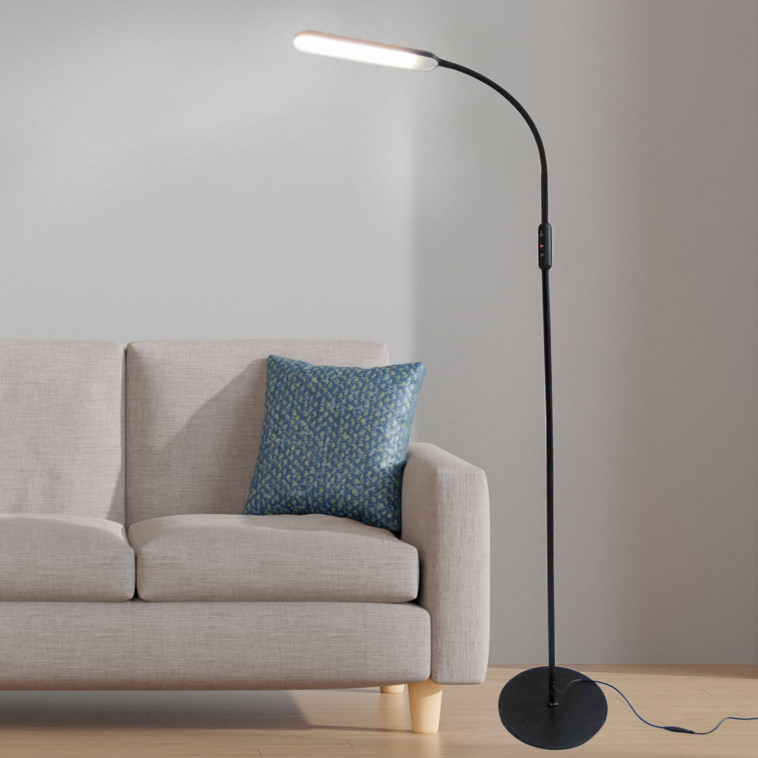 Cнимок Торшер светодиодный 1 плафон 25х19х177 см 7Вт USB сгибается 4м2 3 света микс Baizheng