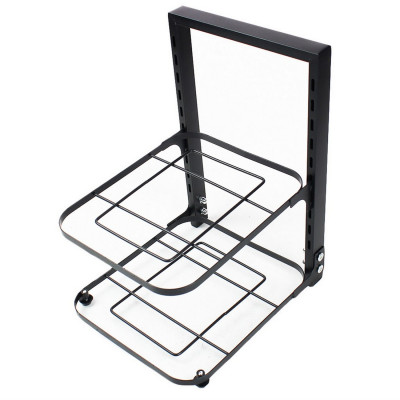 Подставка металлическая для сковород кастрюль 27х23х30 см 2-х ярусная черный Baizheng