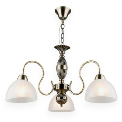 Люстра 3 плафона 59*32,5*58 см Е27 60Вт 12м2 плафон стекло бронза Baizheng