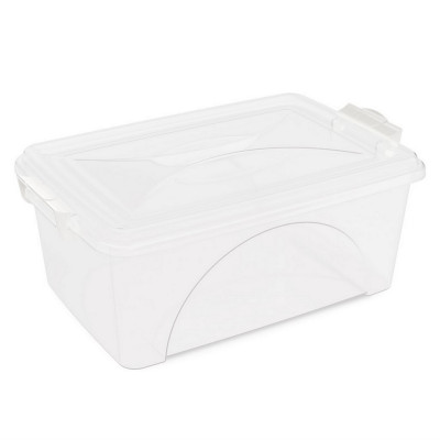 Контейнер пластиковый  11,5 л 41,1х27,3х16,5 см прямоуг с ручками прозрачный Альтернатива