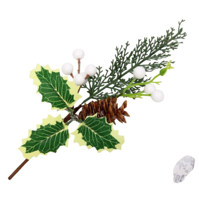 Ветка хвойная 31 см Зимняя нежность