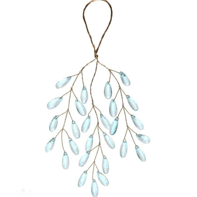 Ветка декоративная 20 см голубой Волшебство ночи