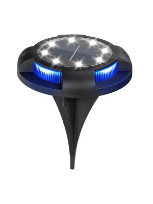 Фонарь садовый 11*11*14 см 8 Led солнечная батарея 600 мАч черный XS10821 Baizheng