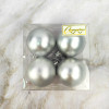 Мини фотография Набор пластиковых шаров d- 5 см 4 шт серебро Матовый Серпантин
