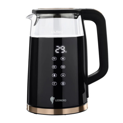 Чайник металлический электрический 1,2 л 1,63 кВт подсветка металлик LE- 1504 Leonord