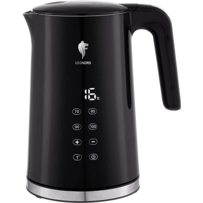 Чайник пластиковый электрический 1,7 л 2,2 кВт двойной корп LED дисплей черн LE-1535 Leonord