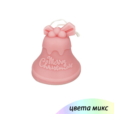 Свеча новогодняя 10 см Колокольчик микс NP-3054 Fex