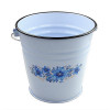 Мини фото Ведро эмалированное 12 л без крышки голубой Небесный цветок Стальэмаль