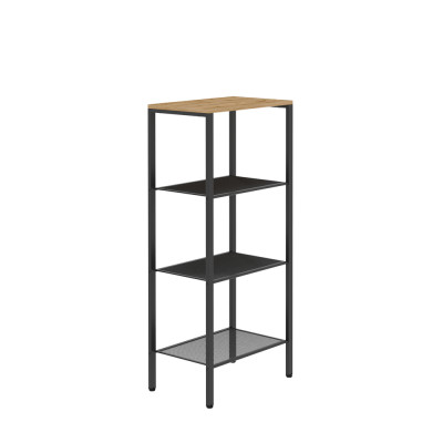 Стеллаж металлический 4-х ярусный 47х30х114 см черный Торонто 14 ЗМИ